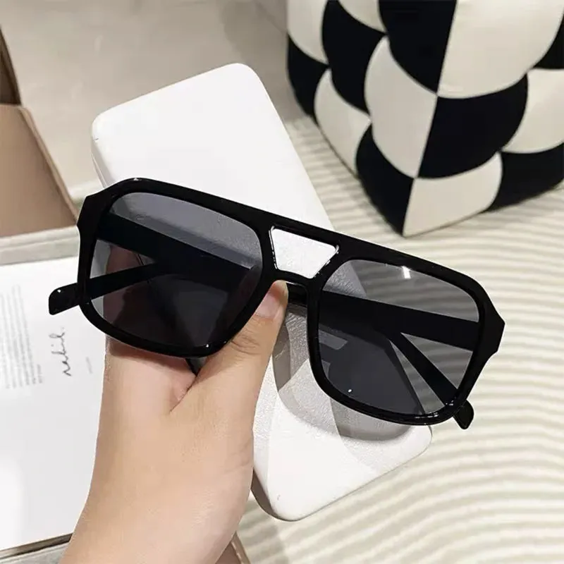 Vintage Double Bridge Square Women Sunglasses