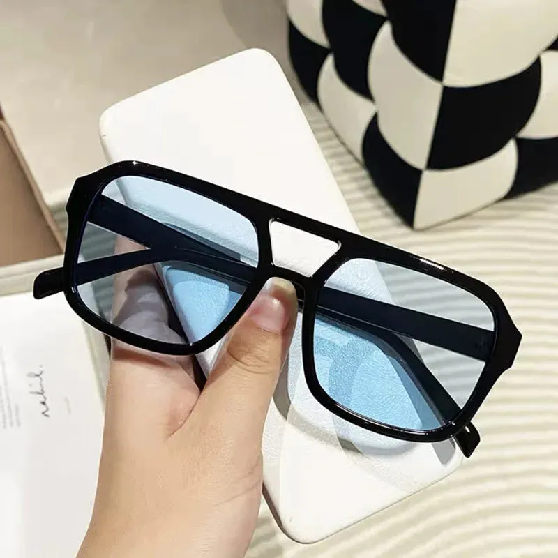 Vintage Double Bridge Square Women Sunglasses