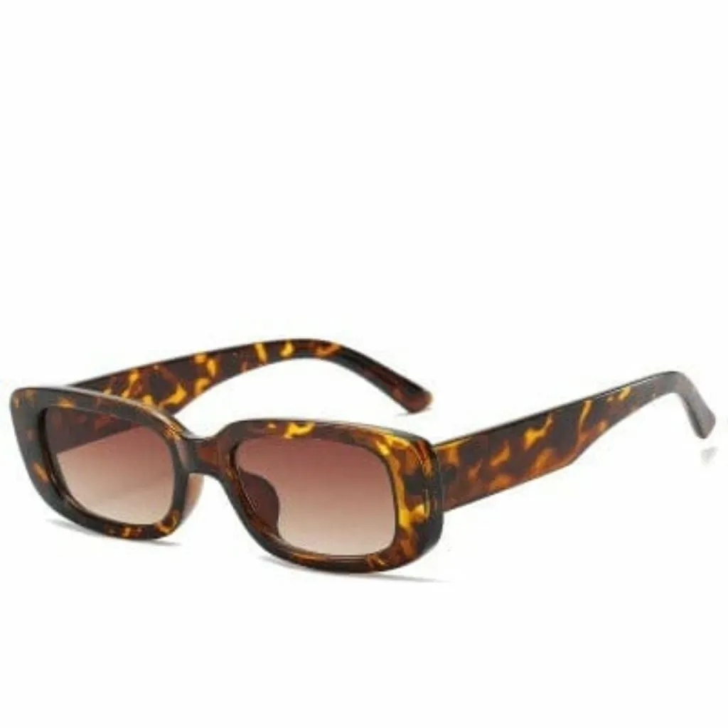 Vintage Fashion Narrow Square Frame Rectangle Sunglasses For Women