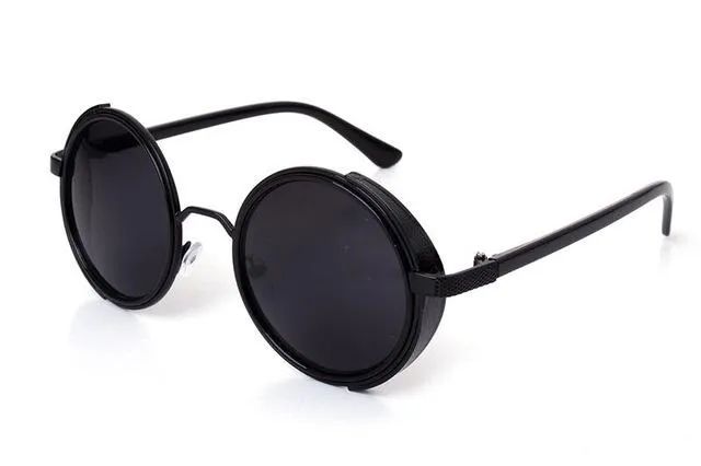 Vintage Fashion Round Metal Frame Gothic Steampunk Unisex Sunglasses