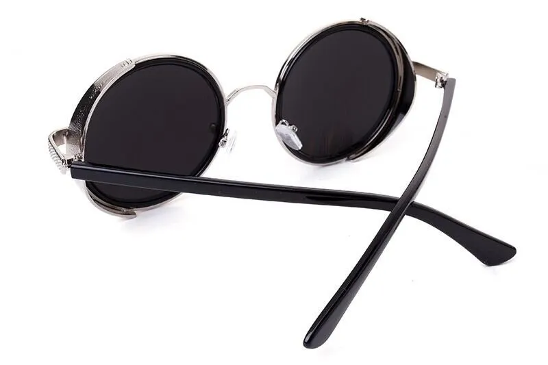 Vintage Fashion Round Metal Frame Gothic Steampunk Unisex Sunglasses