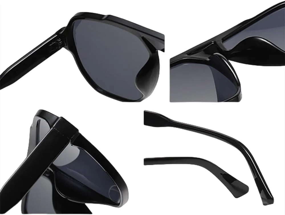 Vintage Oversized Sunglasses Women Big Frames Sun Glasses Female Shades Goggle UV400 Eyewear