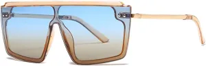 Vintage Oversized Sunglasses Women Men Big Frame Flat Top Sun Glasses Shades Uv400