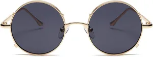 Vintage Round Sunglasses Men Women Luxury Small Frame Metal Punk Shades Fashion Eyewear For Male UV400 Protection