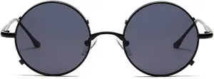 Vintage Round Sunglasses Men Women Luxury Small Frame Metal Punk Shades Fashion Eyewear For Male UV400 Protection