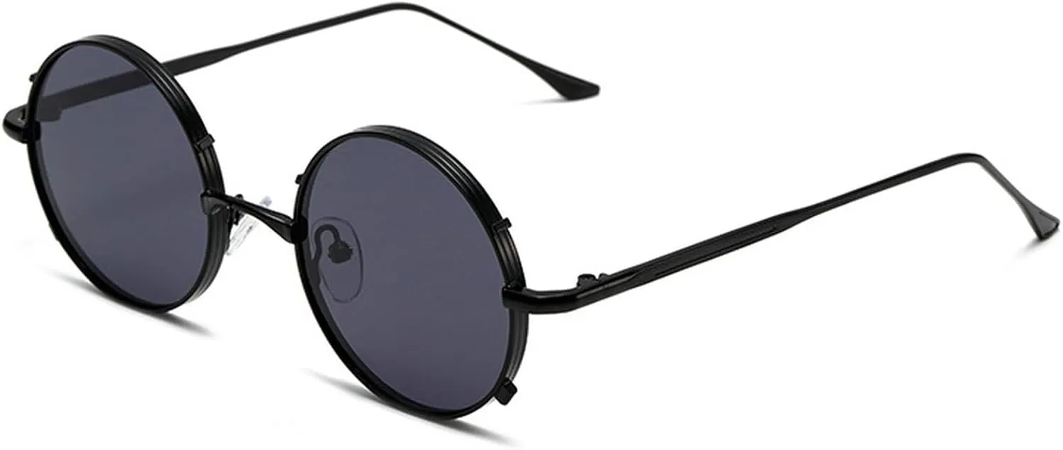 Vintage Round Sunglasses Men Women Luxury Small Frame Metal Punk Shades Fashion Eyewear For Male UV400 Protection