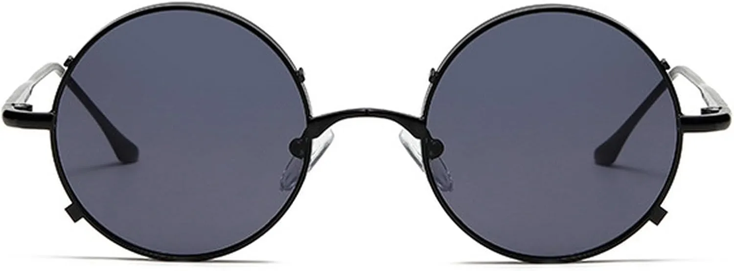 Vintage Round Sunglasses Men Women Luxury Small Frame Metal Punk Shades Fashion Eyewear For Male UV400 Protection