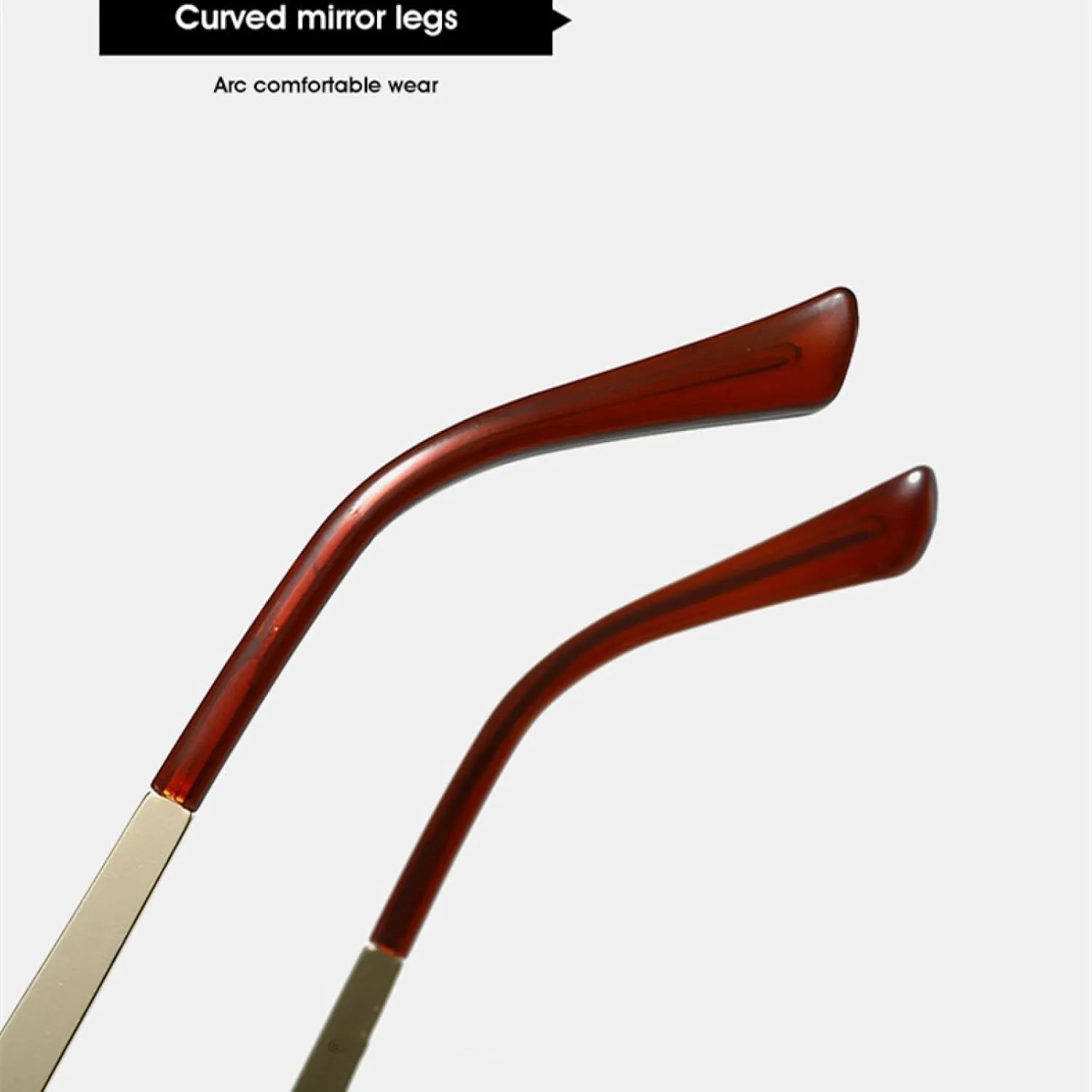 Vintage Siamese Sunglasses Men Women Alloy Rimless Oversized Sunglasses Retro Glasses Shades