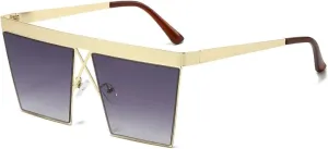 Vintage Siamese Sunglasses Men Women Alloy Rimless Oversized Sunglasses Retro Glasses Shades