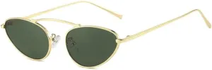 Vintage Small Cat Eye Sunglasses Women Oval Punk Sun Glasses Female Metal Frame Eyewear Shades