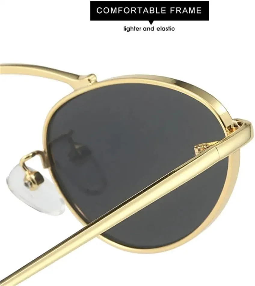 Vintage Small Cat Eye Sunglasses Women Oval Punk Sun Glasses Female Metal Frame Eyewear Shades