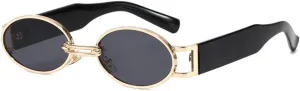 Vintage Small Oval Punk Sunglasses Women Men Steampunk Metal Frame Sun Glasses Shades For Beach Eyeglasses