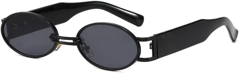 Vintage Small Oval Punk Sunglasses Women Men Steampunk Metal Frame Sun Glasses Shades For Beach Eyeglasses