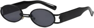 Vintage Small Oval Punk Sunglasses Women Men Steampunk Metal Frame Sun Glasses Shades For Beach Eyeglasses