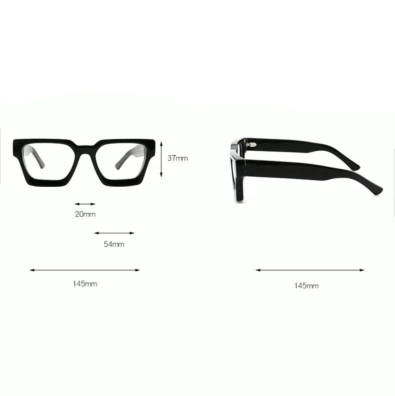 Vintage Square Acetate Nerdy Glasses