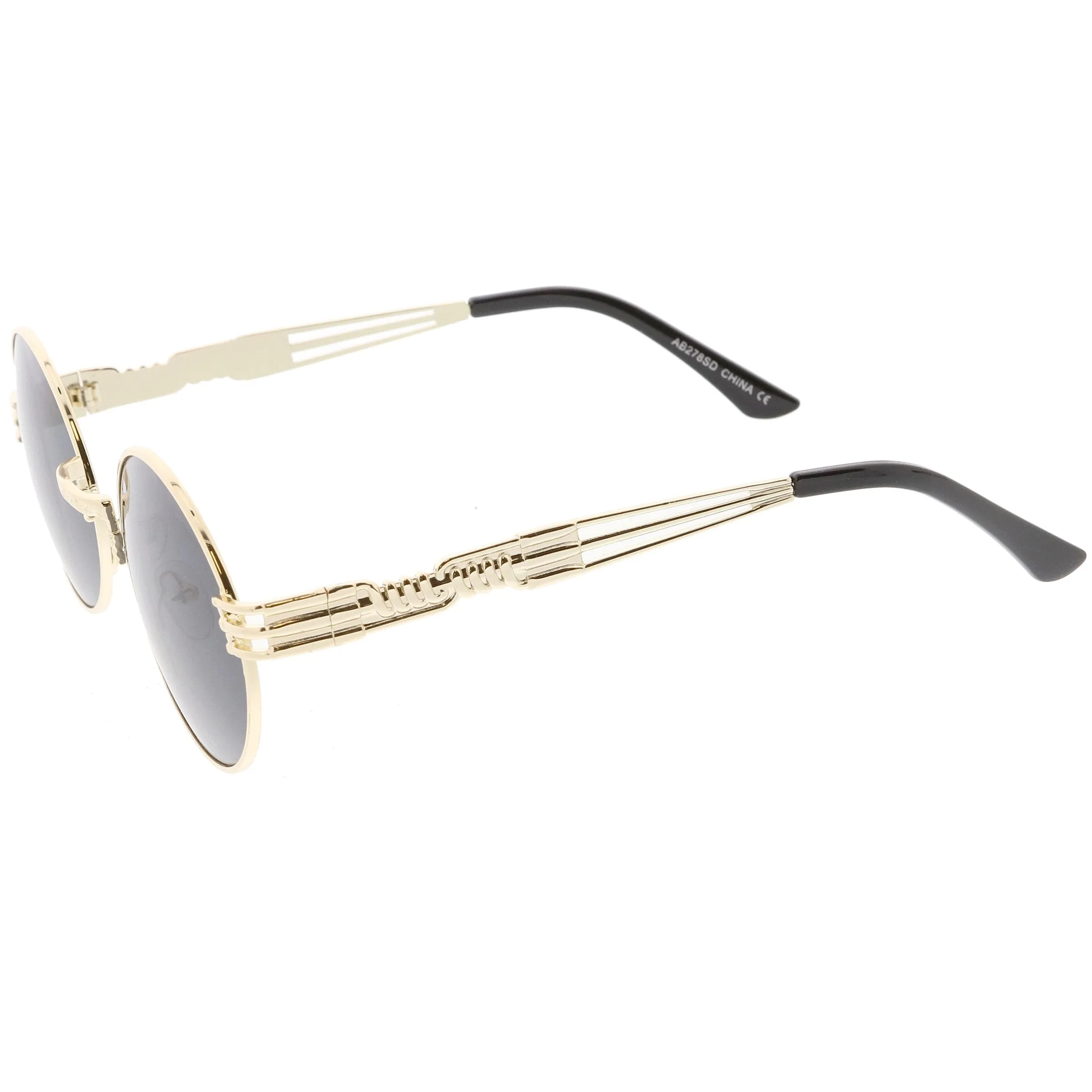 Vintage Steampunk Inspired Metal Oval Sunglasses C667