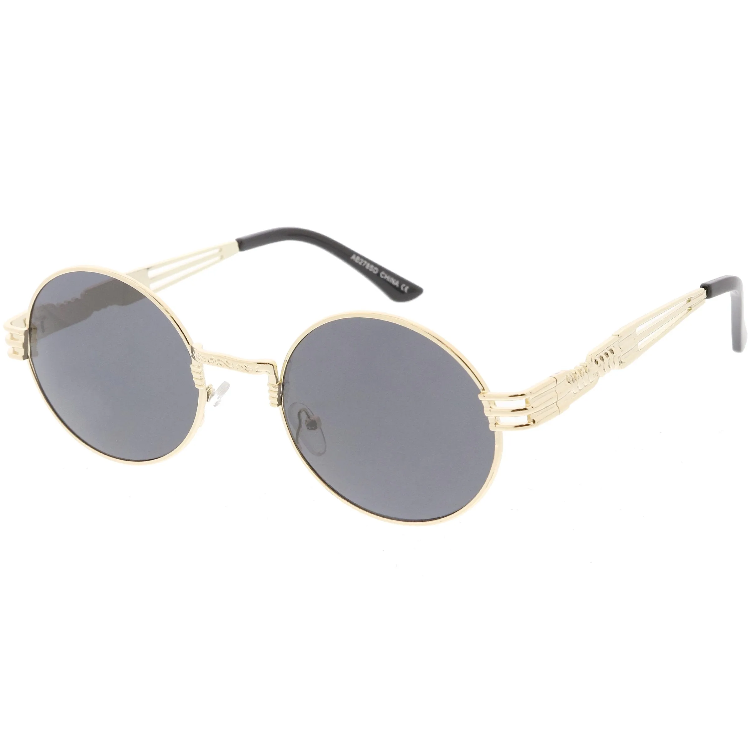 Vintage Steampunk Inspired Metal Oval Sunglasses C667