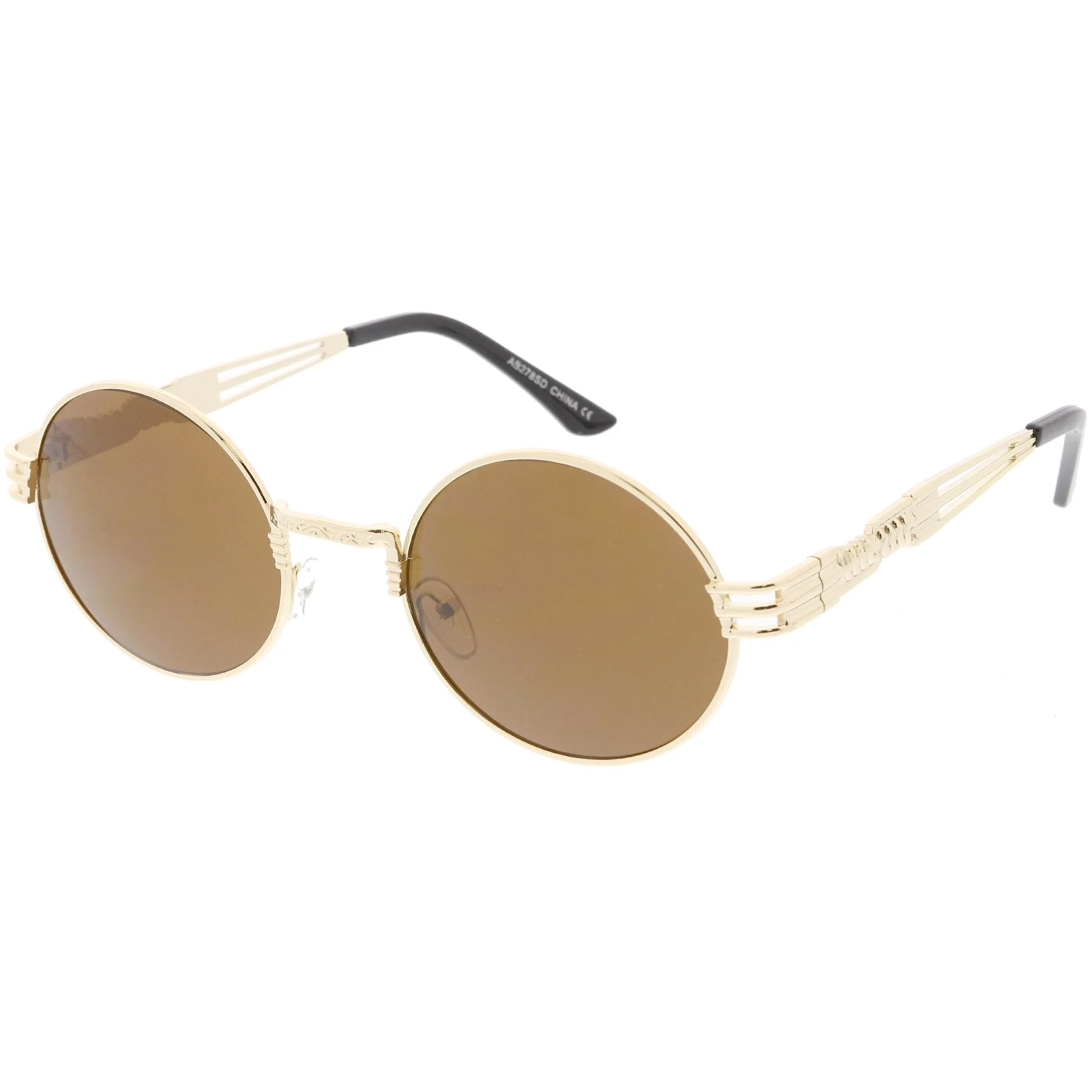 Vintage Steampunk Inspired Metal Oval Sunglasses C667