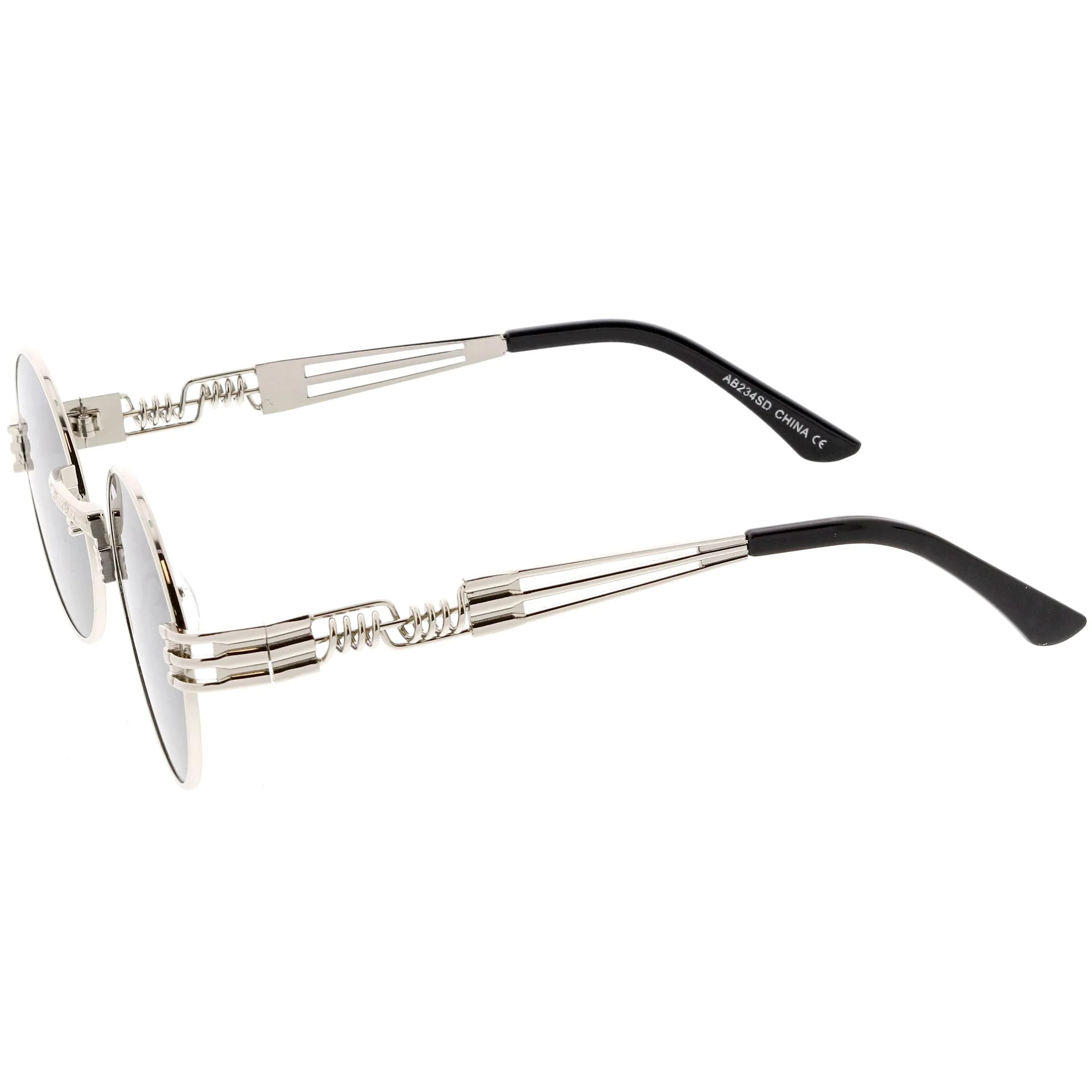 Vintage Steampunk Inspired Metal Oval Sunglasses C667