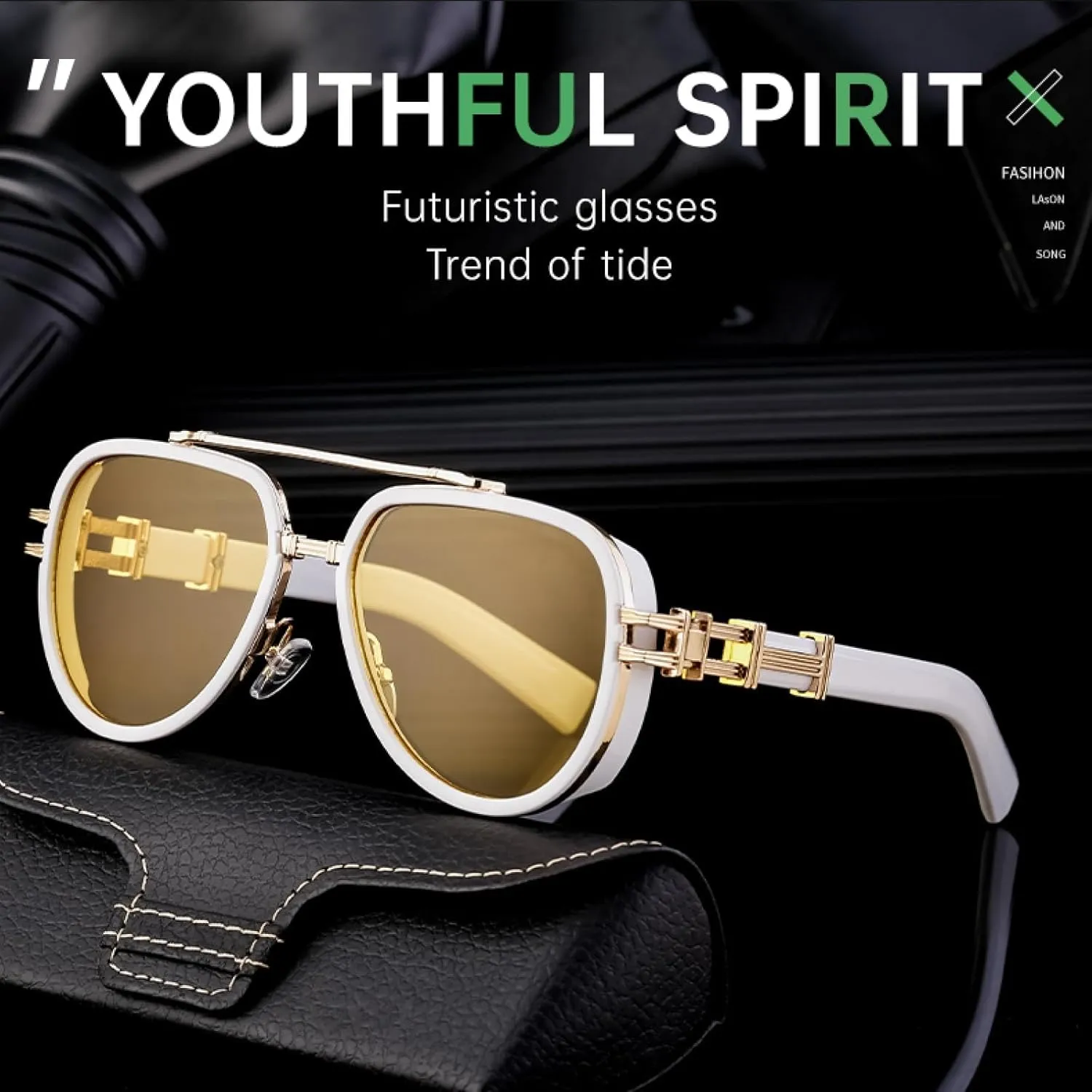 Vintage Steampunk Oval Sunglasses for Women Men Luxury Trendy Double Beam Metal Frame