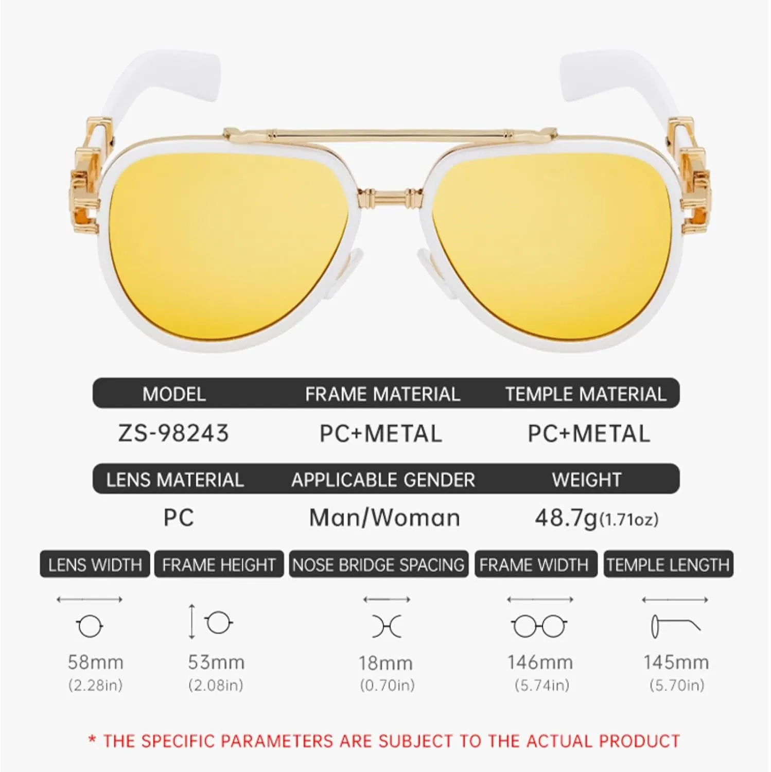 Vintage Steampunk Oval Sunglasses for Women Men Luxury Trendy Double Beam Metal Frame