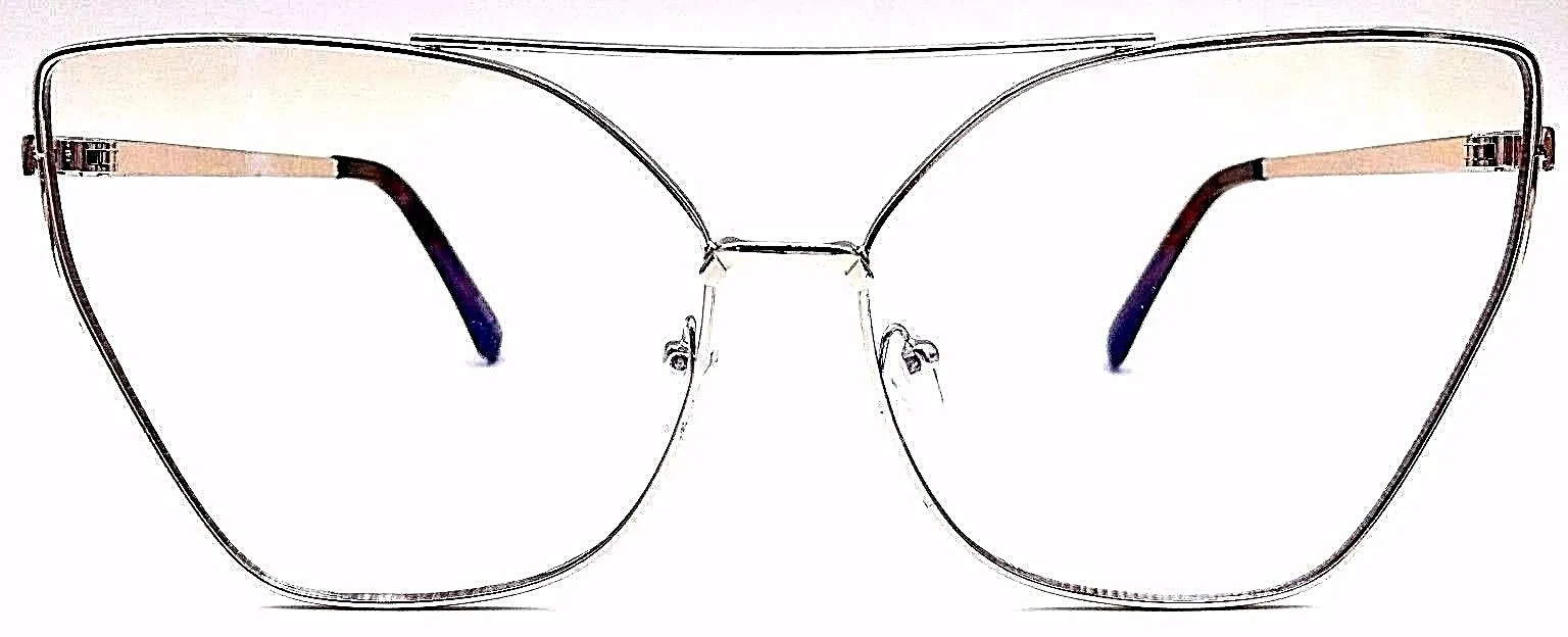 Vintage Style Clear Gold Elissa Glasses