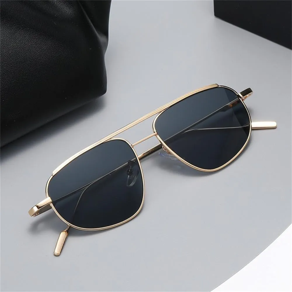 Vintage Sunglasses Women Small Metal Frame Cat Eye Women's Sunglasses Alloy Sun Shade For Men