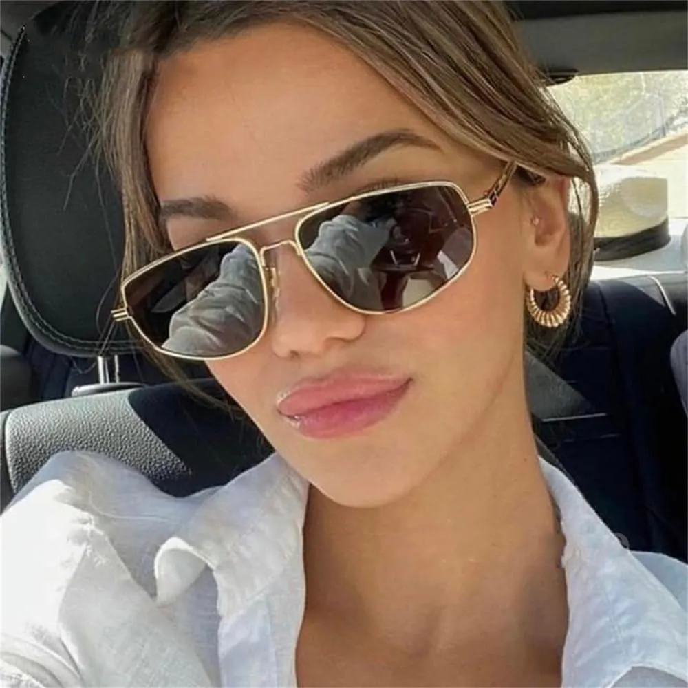 Vintage Sunglasses Women Small Metal Frame Cat Eye Women's Sunglasses Alloy Sun Shade For Men