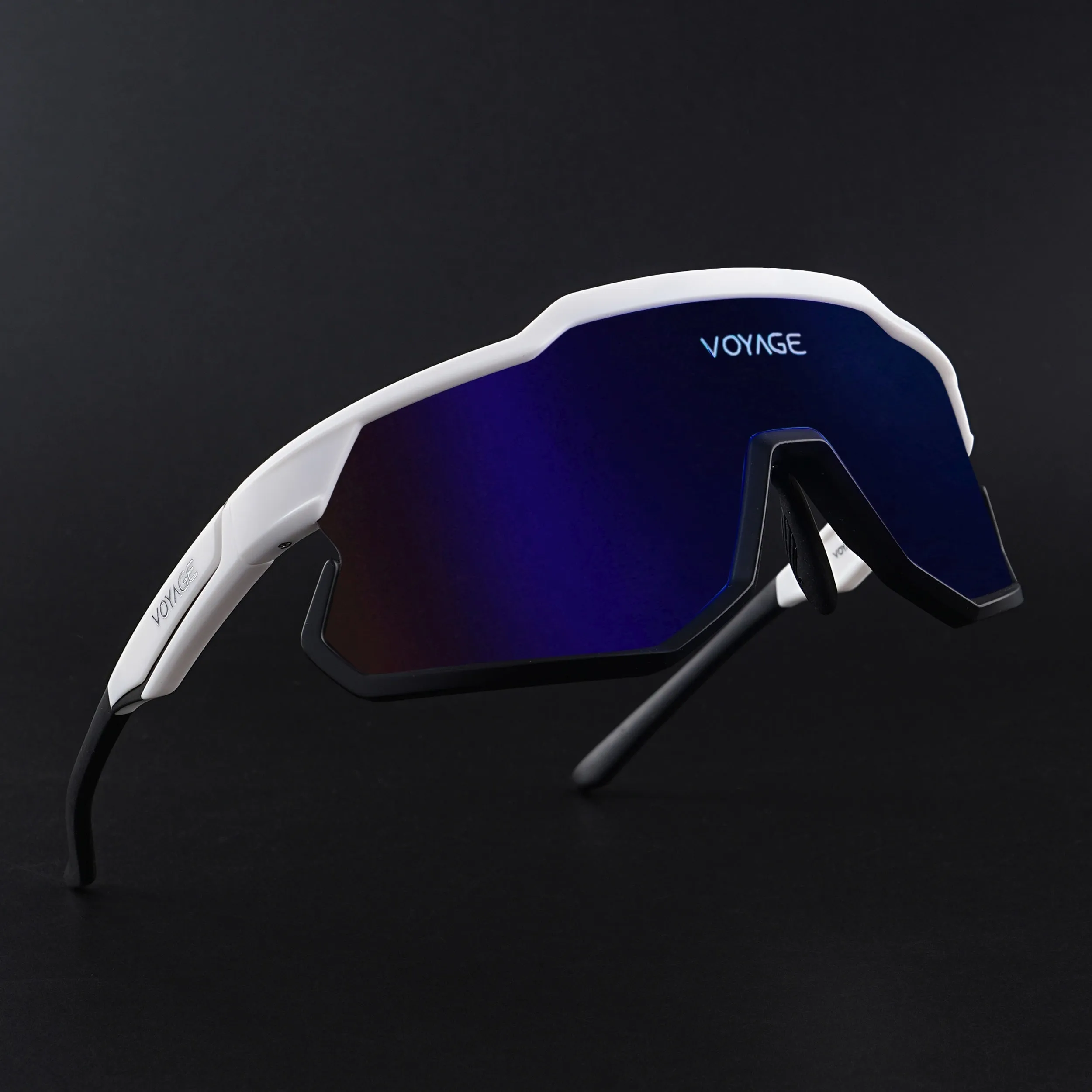 Voyage Select Drift Sunglasses (Blue Lens | White & Black Frame - SLMG6321)