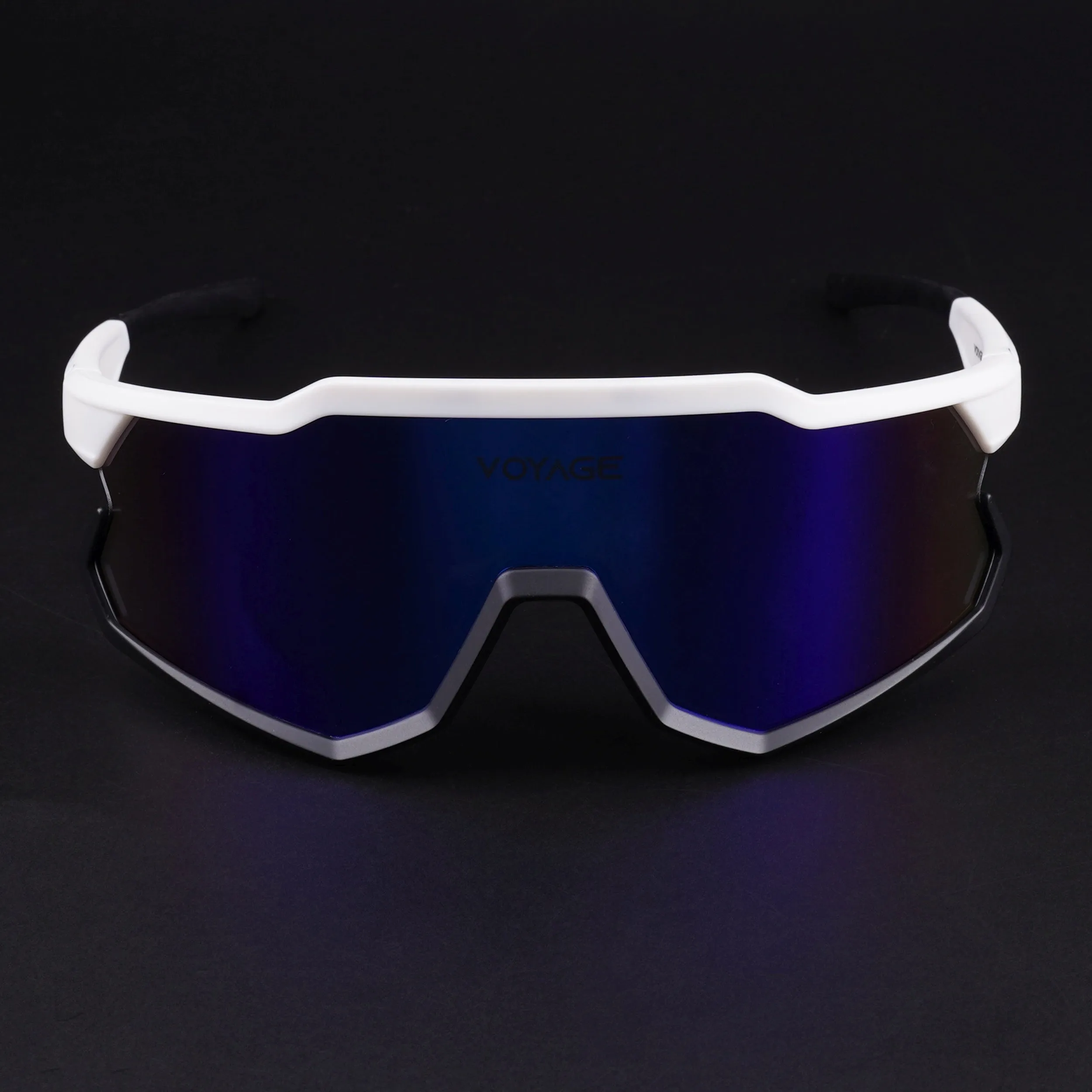 Voyage Select Drift Sunglasses (Blue Lens | White & Black Frame - SLMG6321)