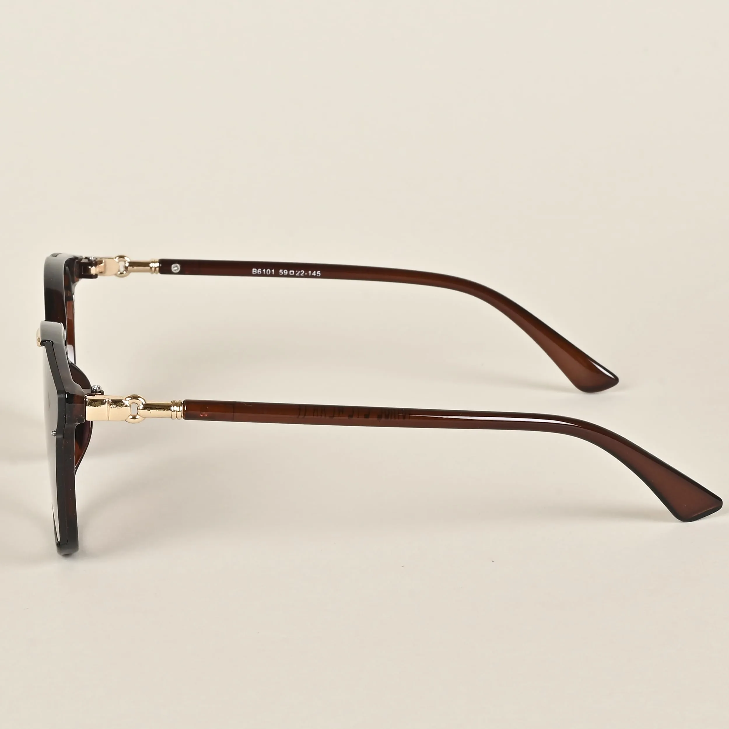 Voyage Women's Cateye UV Protection Non Polarization Sunglasses Brown Frame, Brown Lens (B6101)