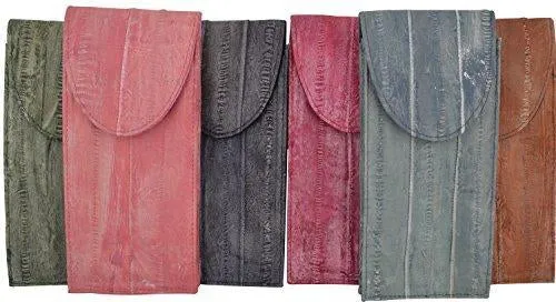 Waterproof Genuine Eel Skin Leather Eyeglasses Case NEW