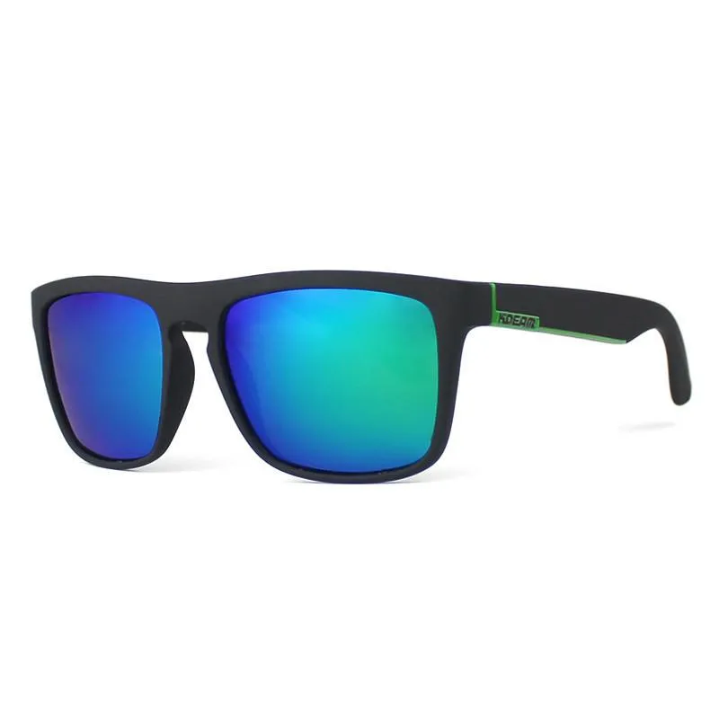 West Louis™ Black And Green Classic Wayfarer Style Sunglasses