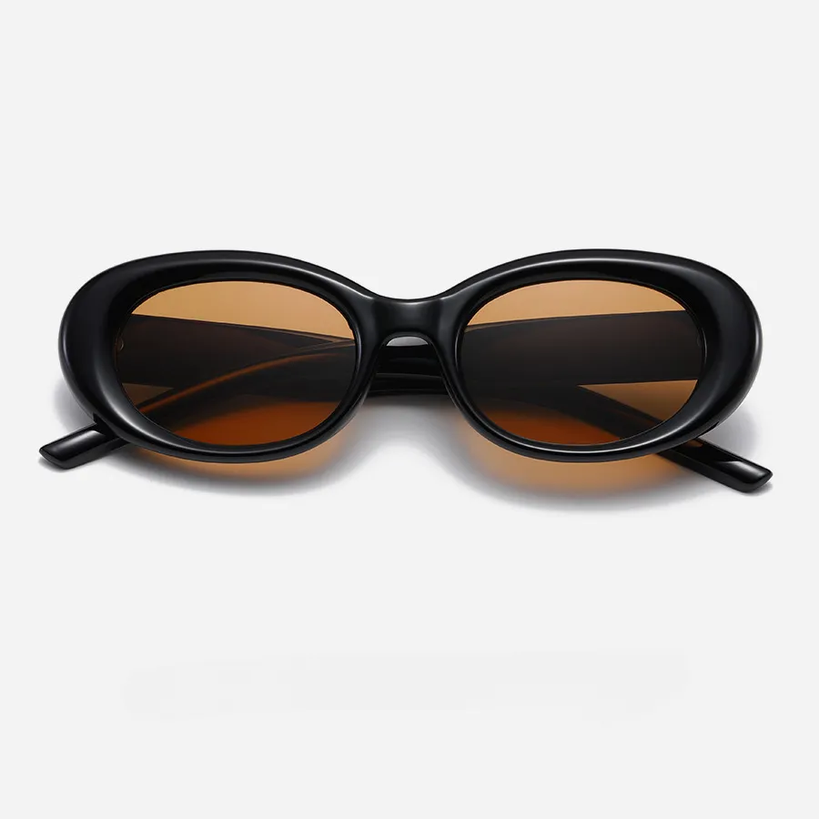 Wholesale Oval Sun Protection PU Sunglasses