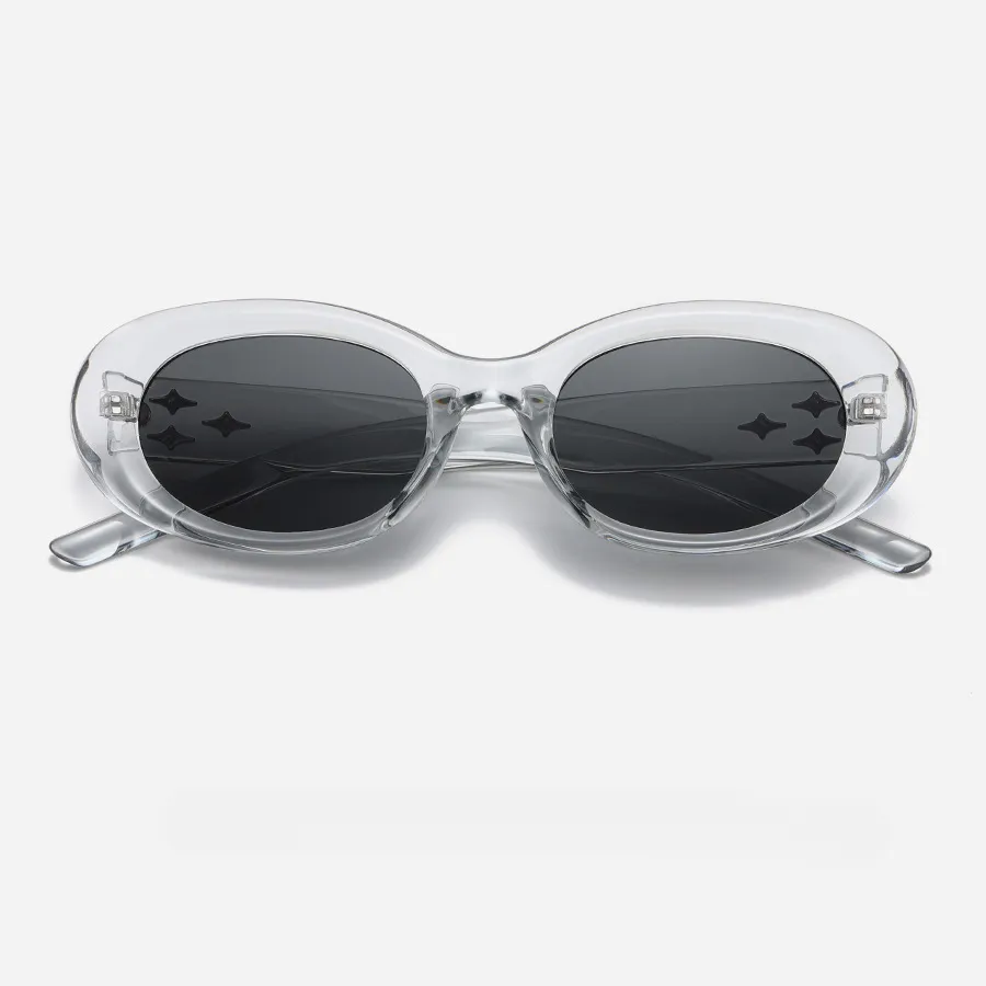 Wholesale Oval Sun Protection PU Sunglasses