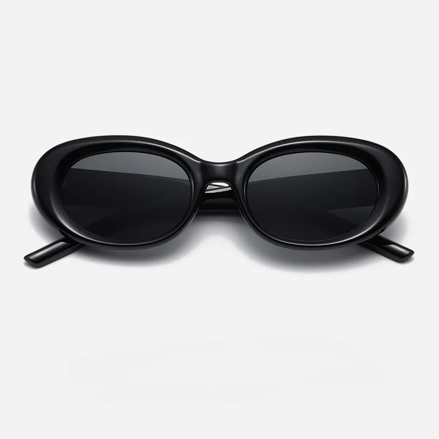 Wholesale Oval Sun Protection PU Sunglasses
