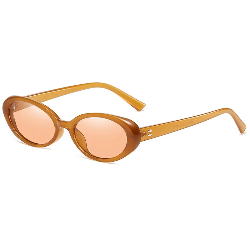 Wholesale PC Retro Oval UV Resistant Sunglasses