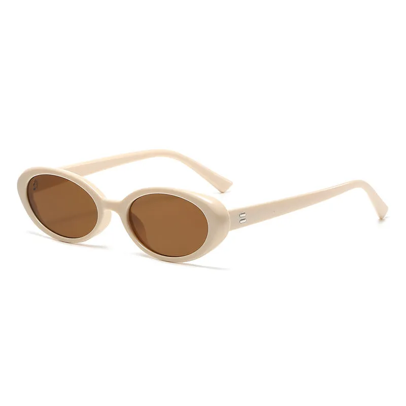 Wholesale PC Retro Oval UV Resistant Sunglasses