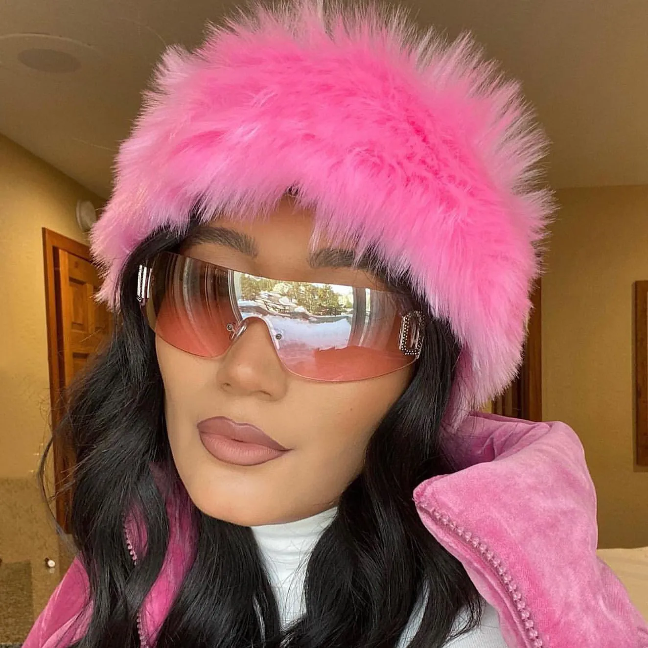 Wholesale PC Y2K Letter Integrated Sunvisor Sunglasses