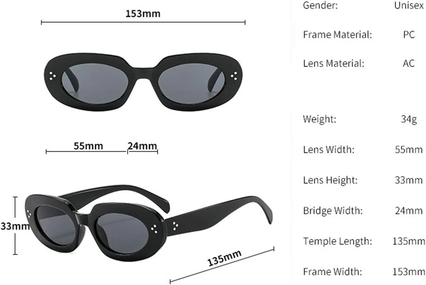 willochra Vintage Rivets Sunglasses Women 90s Classic Sun Glasses Female Popular Shades Fashion Gradient Oval Sunglasse
