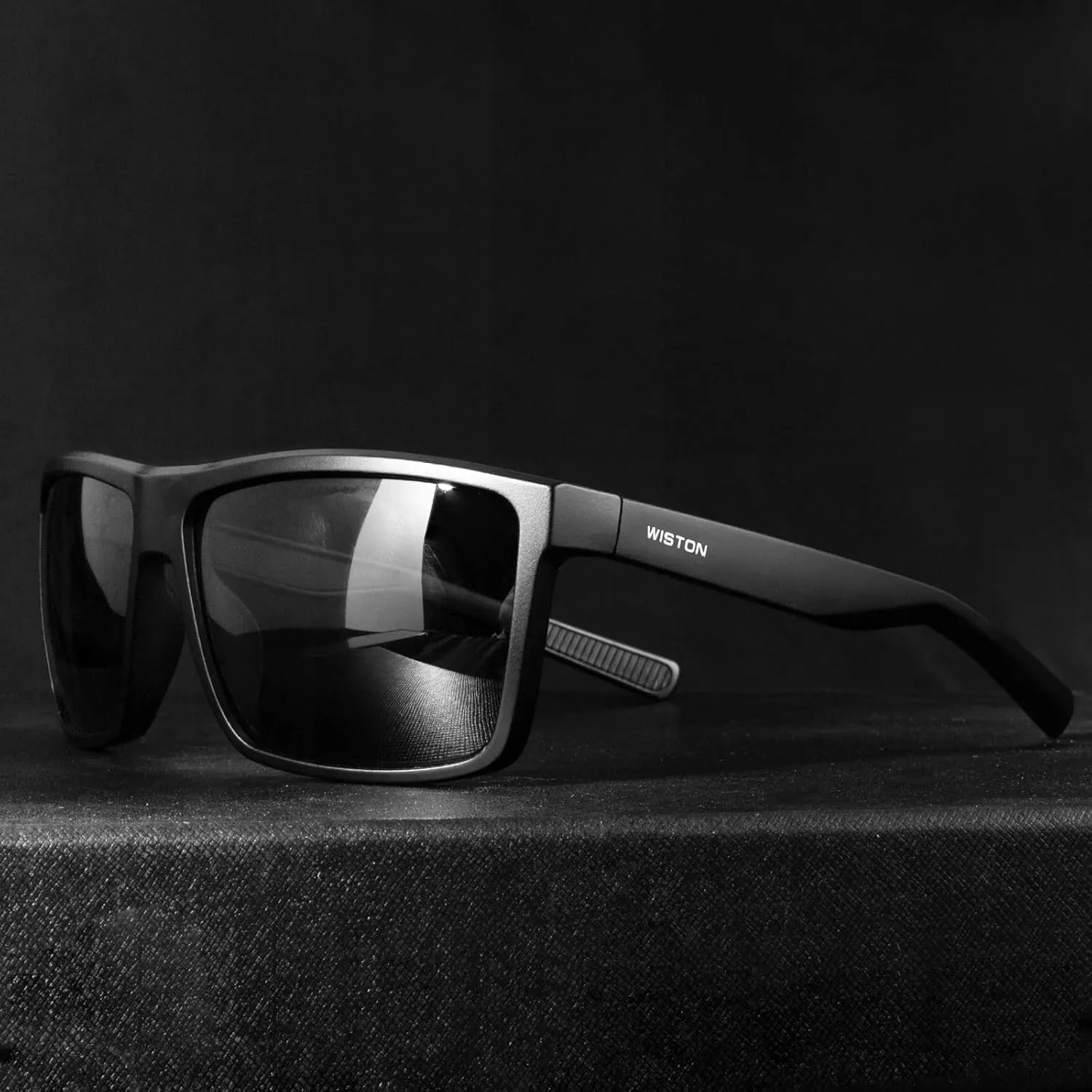 WISTON Polarized Sunglasses for Men Women Large Rectangular Classic UV400 Protection Driving Fishing Shades Sun Glasses