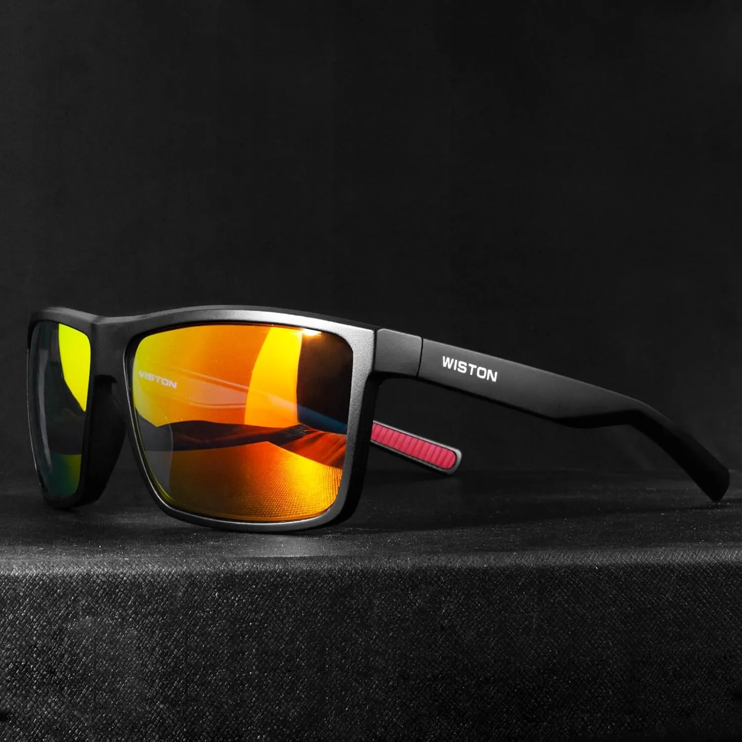 WISTON Polarized Sunglasses for Men Women Large Rectangular Classic UV400 Protection Driving Fishing Shades Sun Glasses