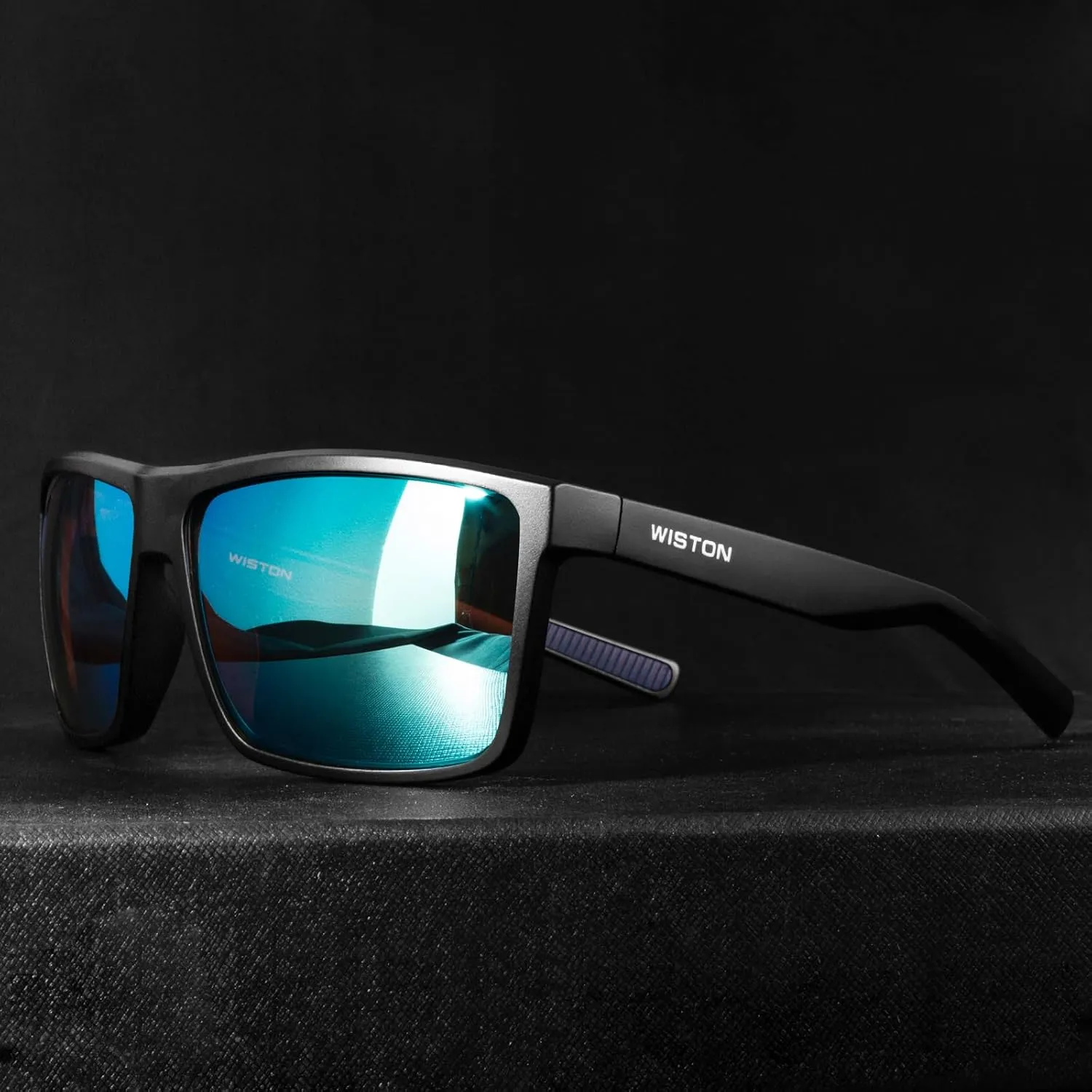 WISTON Polarized Sunglasses for Men Women Large Rectangular Classic UV400 Protection Driving Fishing Shades Sun Glasses