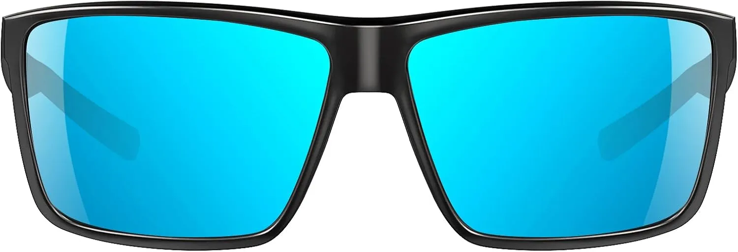WISTON Polarized Sunglasses for Men Women Large Rectangular Classic UV400 Protection Driving Fishing Shades Sun Glasses