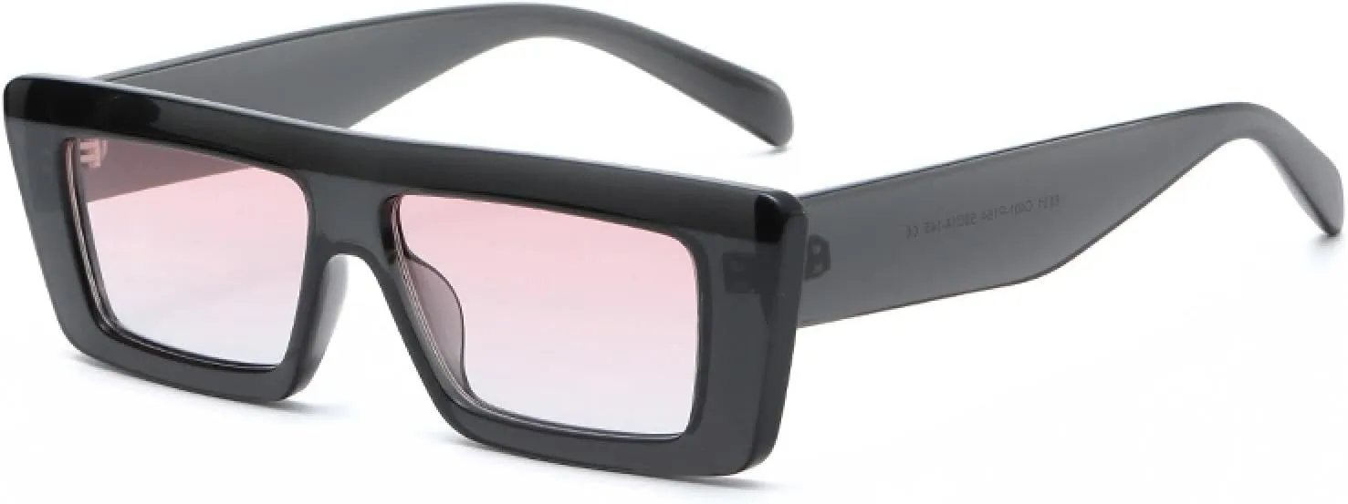 Women Sunglasses Plastic Rectangle Frame Men Uv400 Camping Sunscreen Bike Party Shade
