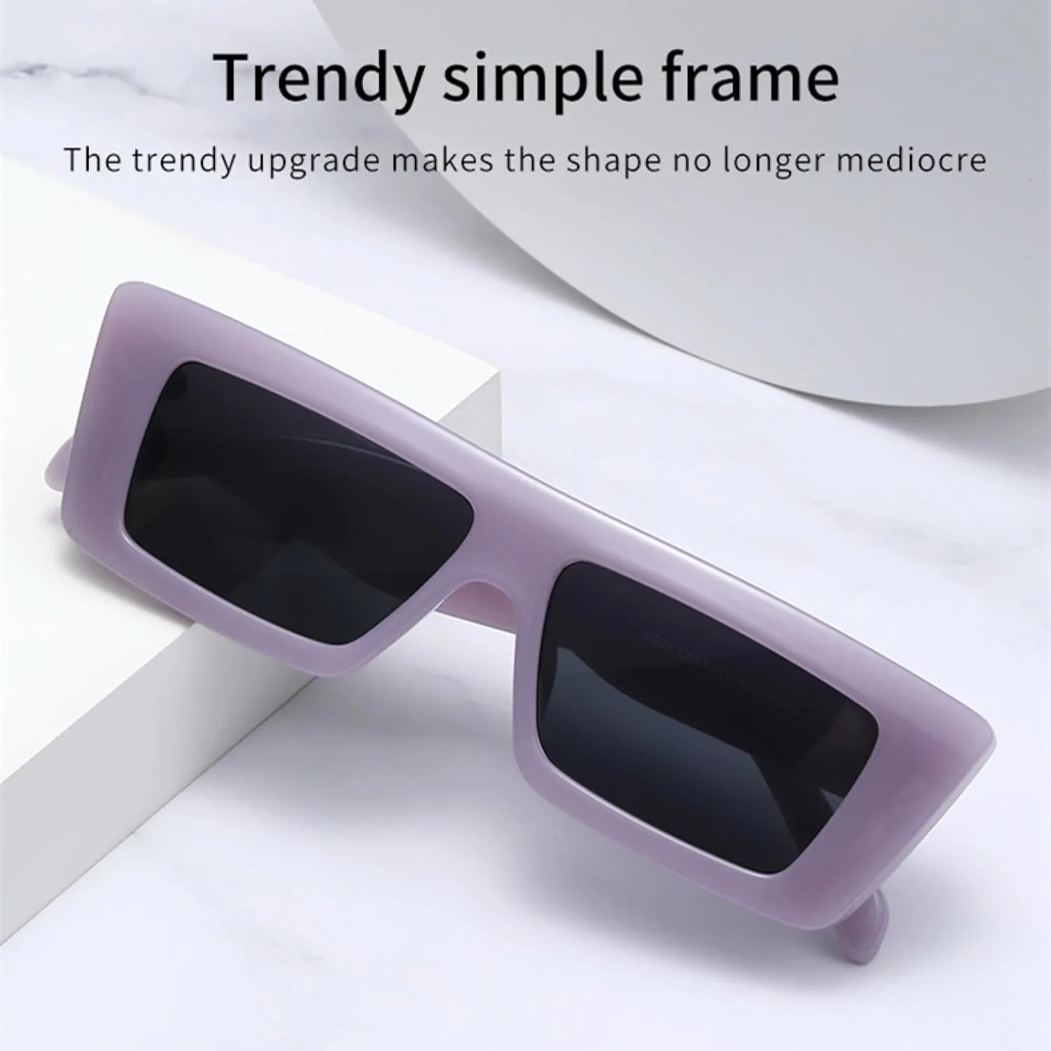 Women Sunglasses Plastic Rectangle Frame Men Uv400 Camping Sunscreen Bike Party Shade