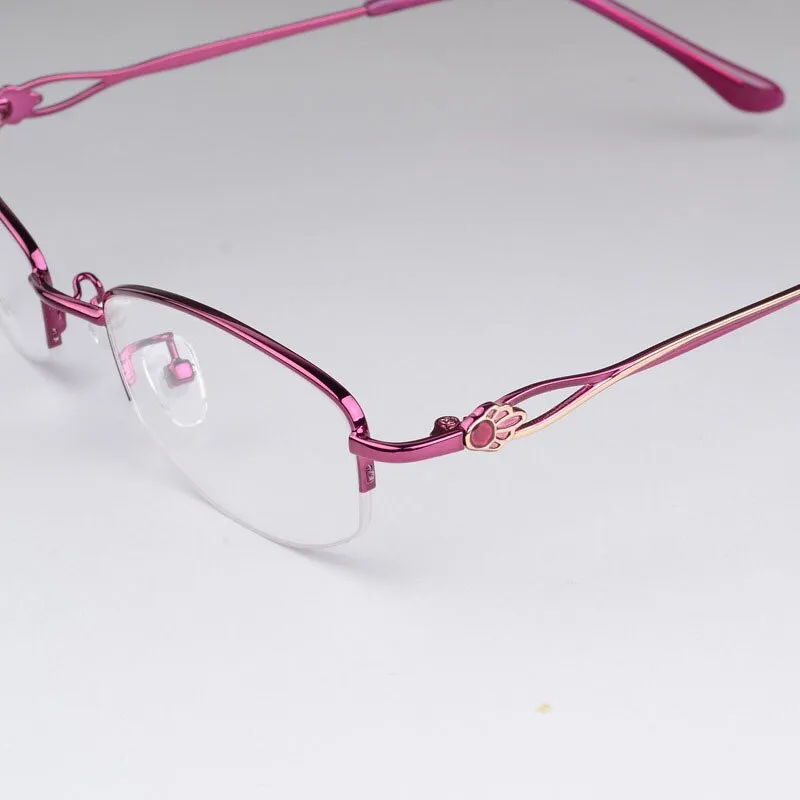 Women's Alloy Semi Rim Frame Eyeglasses  F6052