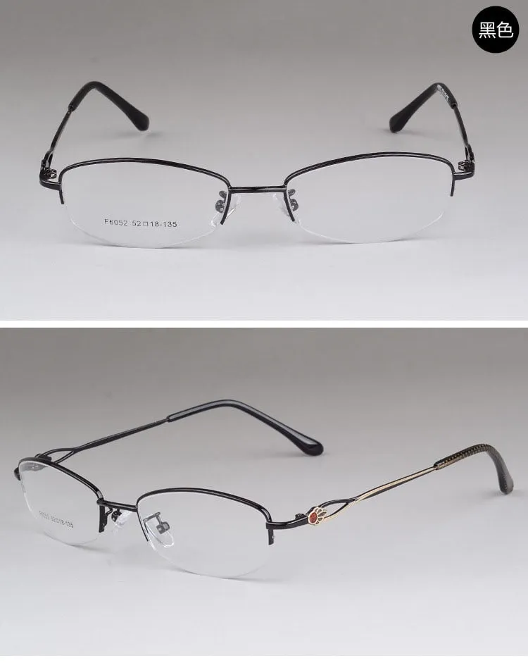 Women's Alloy Semi Rim Frame Eyeglasses  F6052