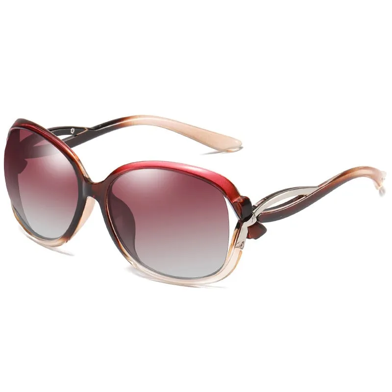 Women's Butterfly Style Polarized UV400 Mirror Driving Travel Sunglasses