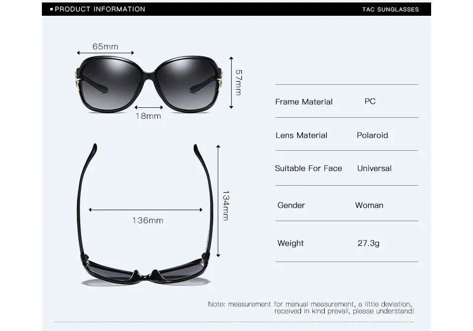 Women's Butterfly Style Polarized UV400 Mirror Driving Travel Sunglasses